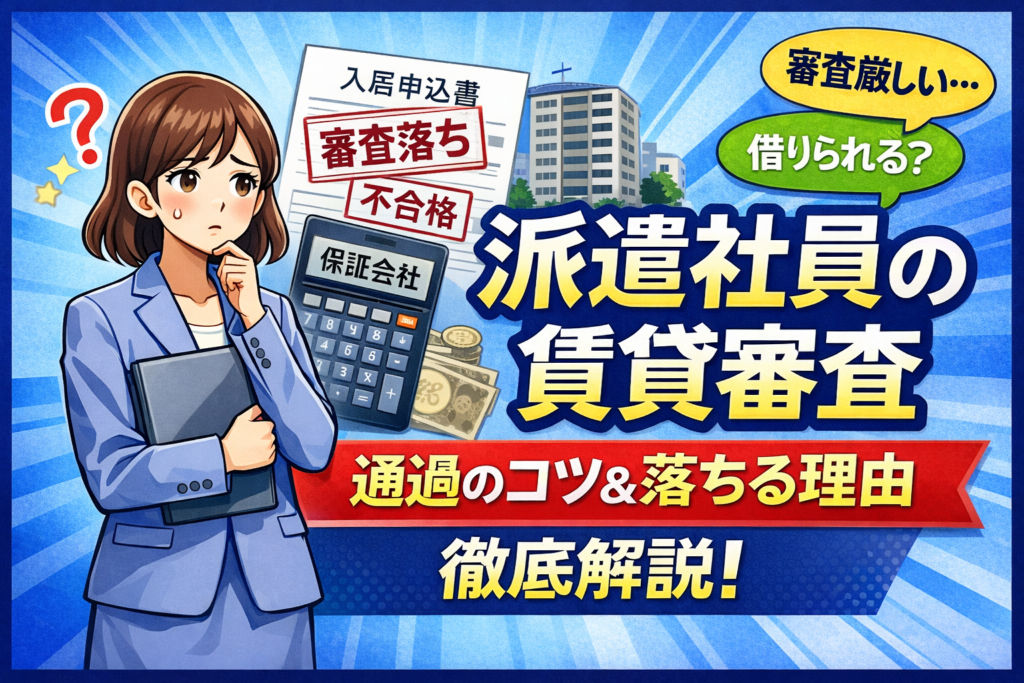 【完全版】派遣社員の賃貸審査は厳しい？通らない理由と対策完全ガイド