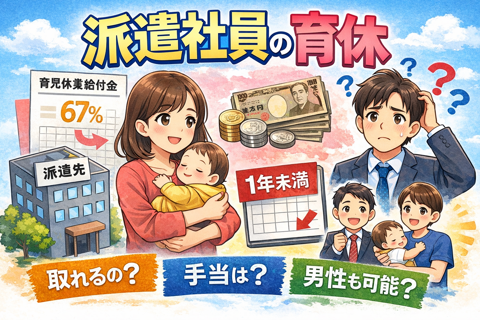 【結論】派遣社員は育休で契約終了になる？最新事情まとめ