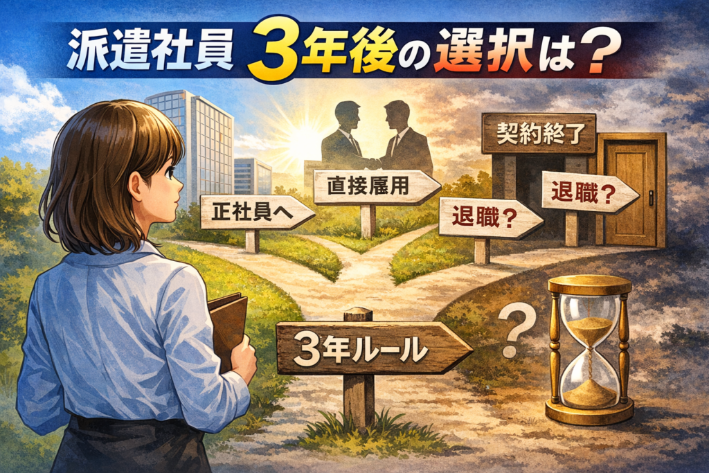 派遣社員の3年後はどうなる？直接雇用と正社員の可能性はあり得る？