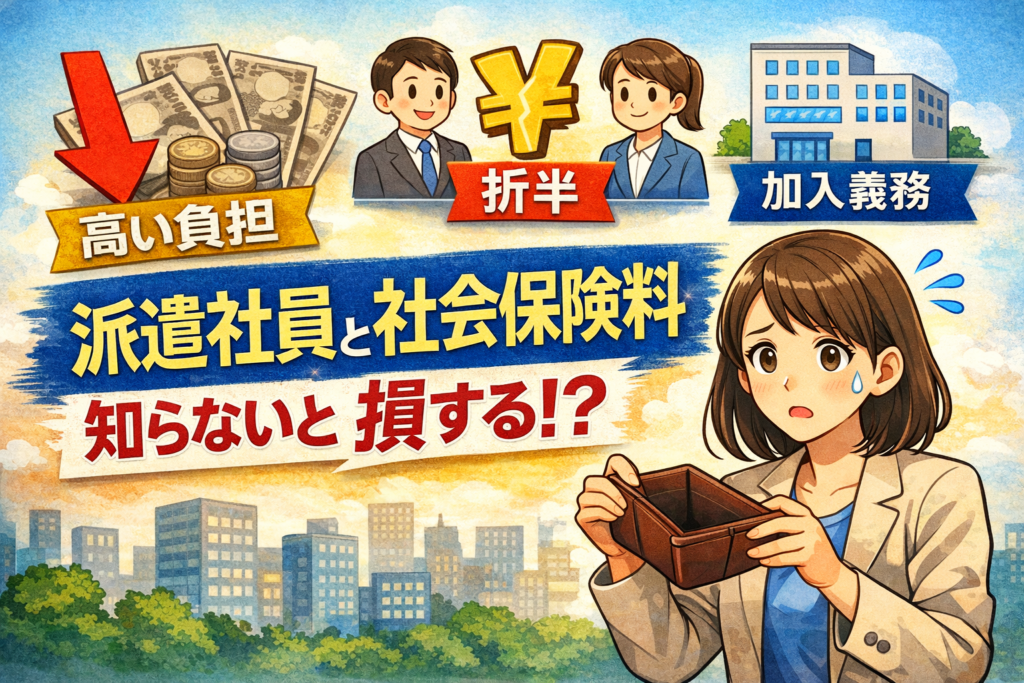 派遣社員の社会保険料を比較して分かる損得とは？負担と義務を徹底解説