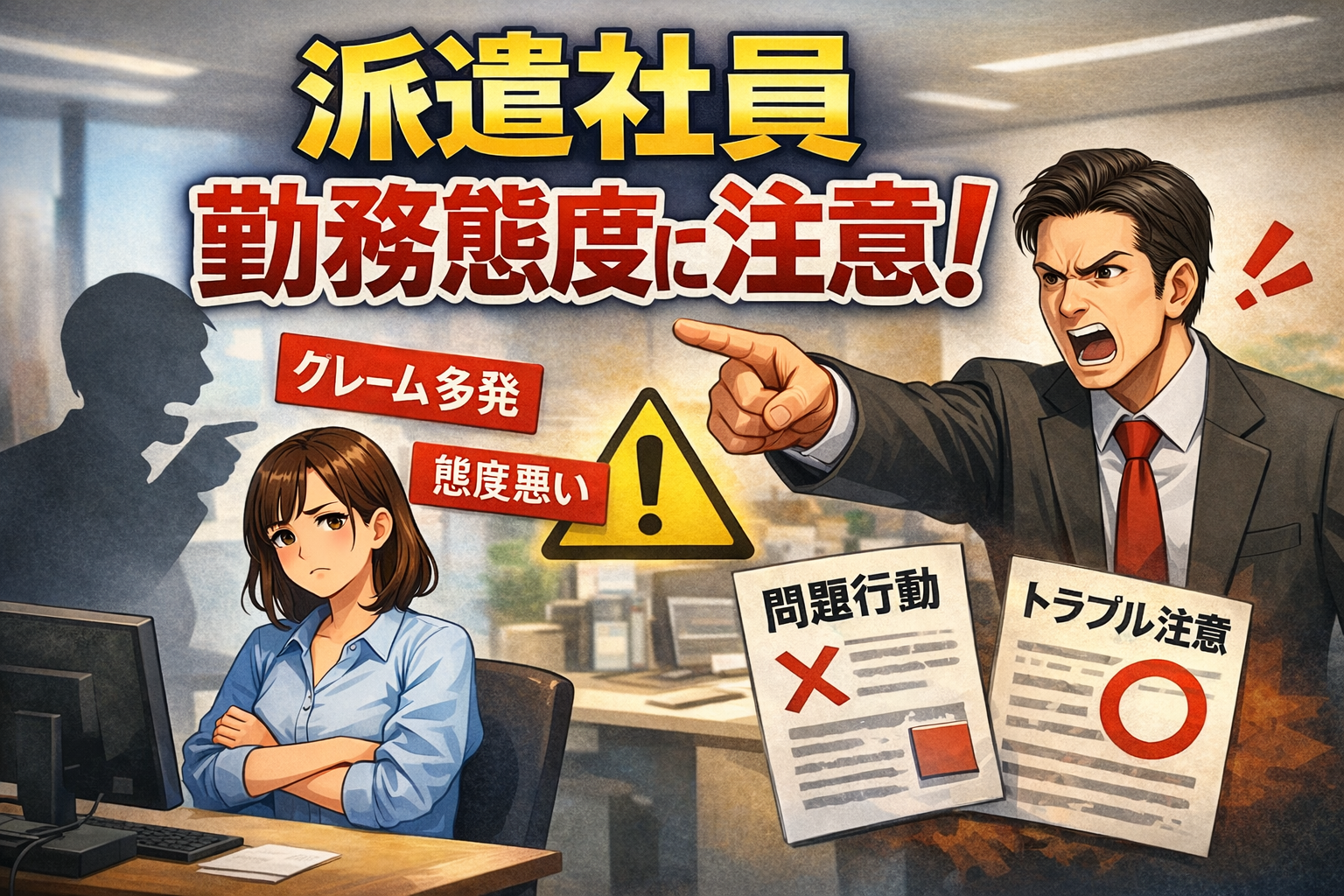 派遣社員の勤務態度に注意すべき具体例を徹底解説！