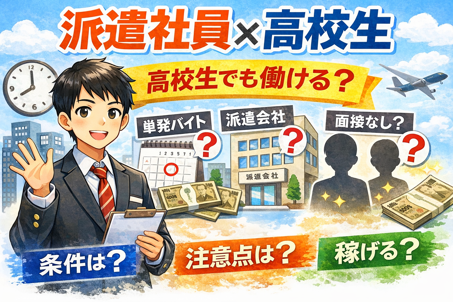 派遣社員は高校生でもできる？働ける条件と注意点をわかりやすく解説
